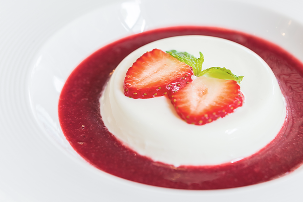 Panna cotta à la fraise