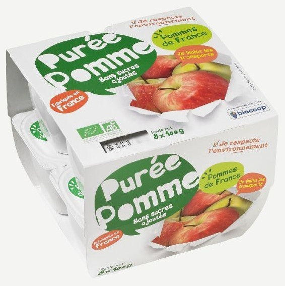 Purée de pomme 8x100g